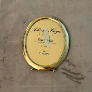 Vintage Ashton & Hayes Solid Brass Oval Picture Frame